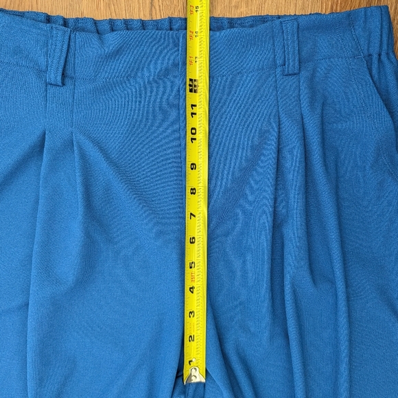 Halara Flex High Wasted Wide Leg Waffle Work Pants In Blue Size XL Tall Pull On - Picture 6 of 8